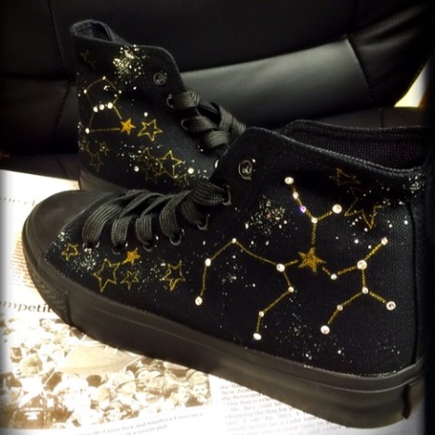 【Seikoyuki】【27cm】ゴールドスター×スワロフスキーシューズ【受注生産】