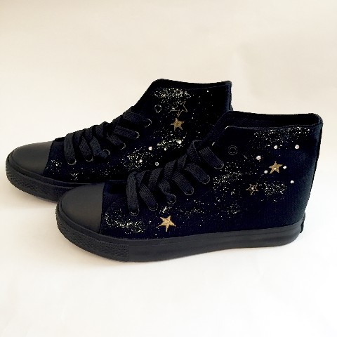 【seikoyuki】【23cm】ゴールドスタースワロフスキーシューズ【受注生産】