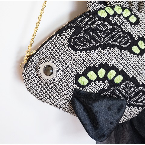 【有頂天洋裁店】絞り染めの出目金バッグ