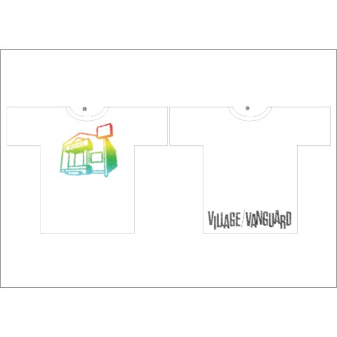 【大松雅士】日本伝統文化代表作家の手がけるイラストヴィレッジヴァンガードロゴTシャツ（いろえんぴつ画風&デッサン風L）【Tadashi Daimatsu】