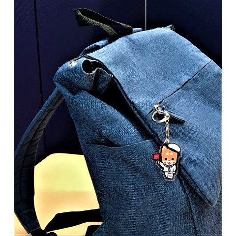 【数研出版】アクリルキーホルダー（チャ太郎：水兵）