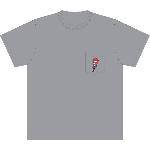 【天開司×大石浩二】ポケット付きTシャツ（グレー）Lサイズ