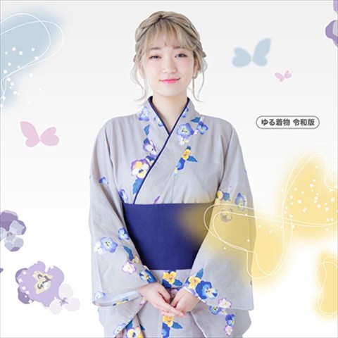 【令和版】ゆる着物 (パンジー)M
