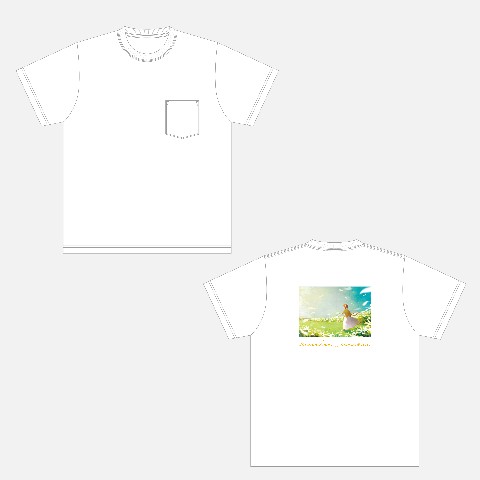 【杏仁ミル】Pocket Tee（White）XL size