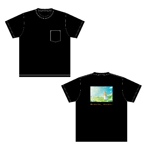【杏仁ミル】Pocket Tee（Black）XL size