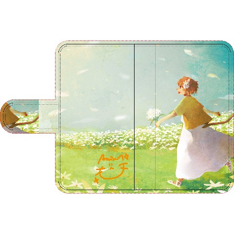 【杏仁ミル】Flip smartphone case（L size / Paste type）