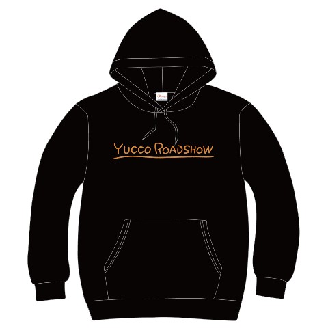 【ゆっこロードショー】刺繍入りパーカー（黒）XLサイズ