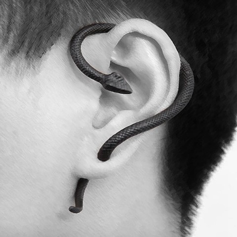 【Gotha×Gotha】SNAKEcuffピアス(BK・左耳用)