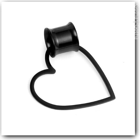 【Gotha×Gotha】ハートホールピアスBK(12mm・片耳用)