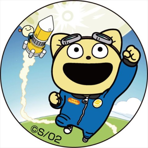 【宇宙なんちゃらこてつくん】キラっとなんちゃら缶バッジ　いくぞぉ！　単品