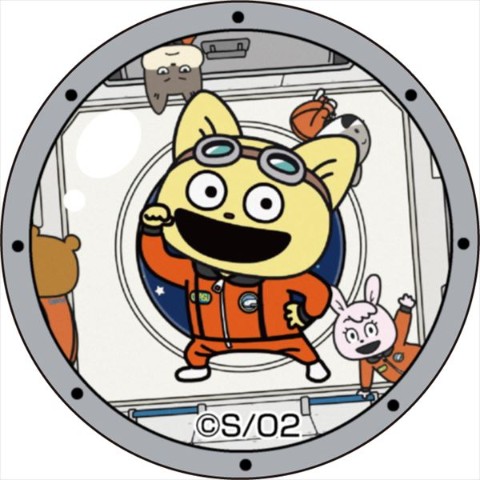 【宇宙なんちゃらこてつくん】なんちゃら宇宙船の窓マグネット　ふねのなか　単品