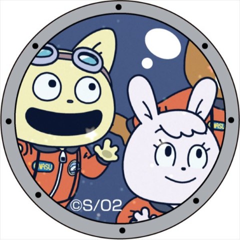 【宇宙なんちゃらこてつくん】なんちゃら宇宙船の窓マグネット　おそとみて！　単品