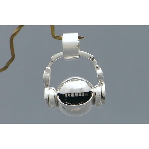 【smile_mammy】head phone_P open smile(ペンダントトップ)