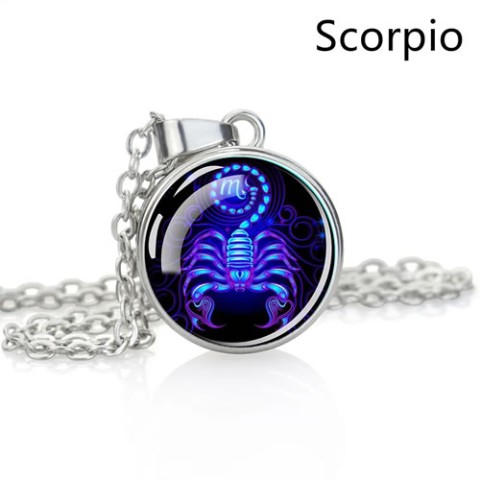 【＃kawaiiiii!】『Scorpio 蠍座』12星座のペンダント（蓄光）