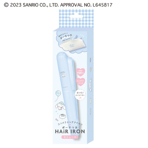 【サンリオキャラクターズ】ＣＭ　ポーチつきコンパクトヘアアイロン／　シナモロール