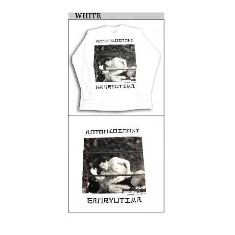 【アントニオ猪木】巌流島 ロングスリーブTシャツ JUNK ROBBER(白/L)