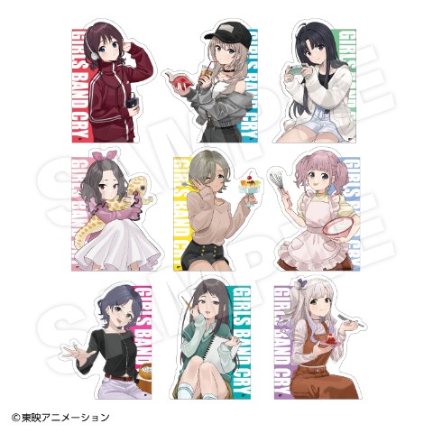 【ガールズバンドクライ】ステッカーコレクション（Free time）≪単品≫(全9種ランダム)