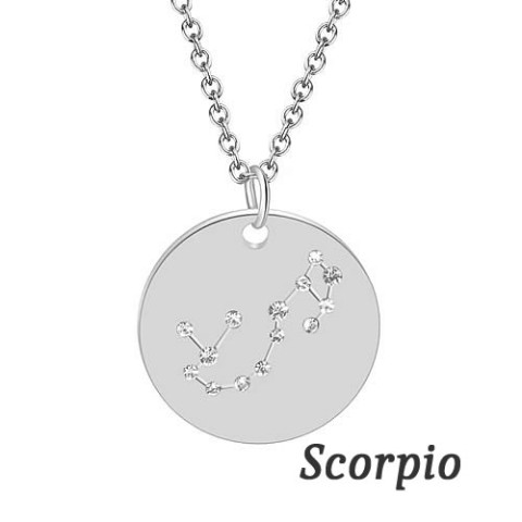 【＃kawaiiiii!】『Scorpio  蠍座』星座のペンダント （錆びにくいステンレススチール製）