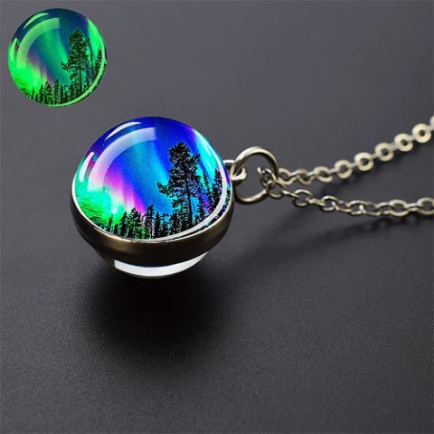 【＃kawaiiiii!】暗闇で光る！オーロラのペンダント【７】