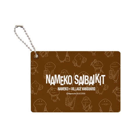 【なめこ】パスケース ヴィレヴァン風ロゴ