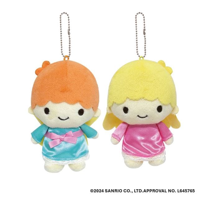 【サンリオキャラクターズ】　ヴィンテージレトロ　ペアボールチェーンマスコット　リトルツインスターズ