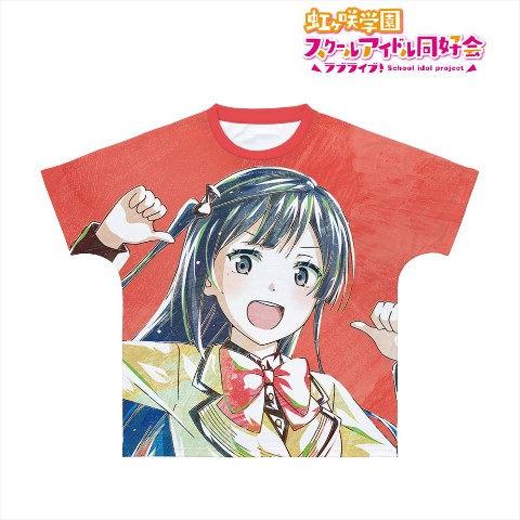 【ラブライブ！虹ヶ咲学園スクールアイドル同好会】優木 せつ菜 Ani-Art フルグラフィックTシャツユニセックス(サイズ/XL)
