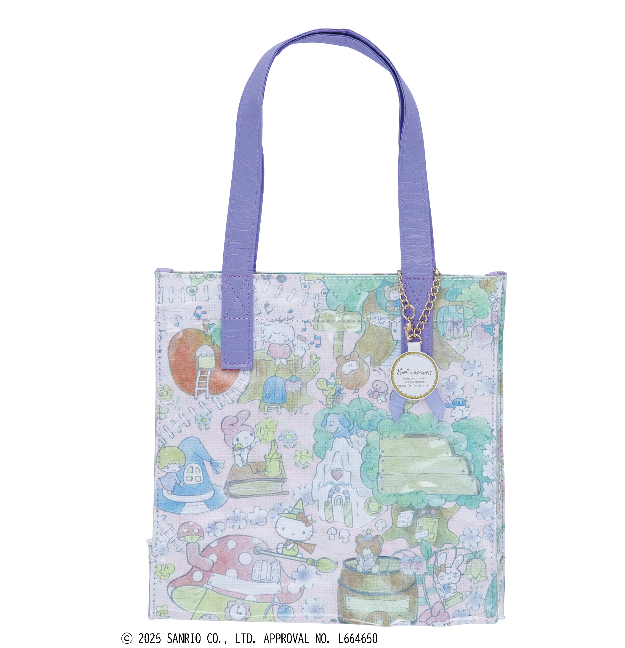 【サンリオキャラクターズ】ラッピングパープル トートバッグ