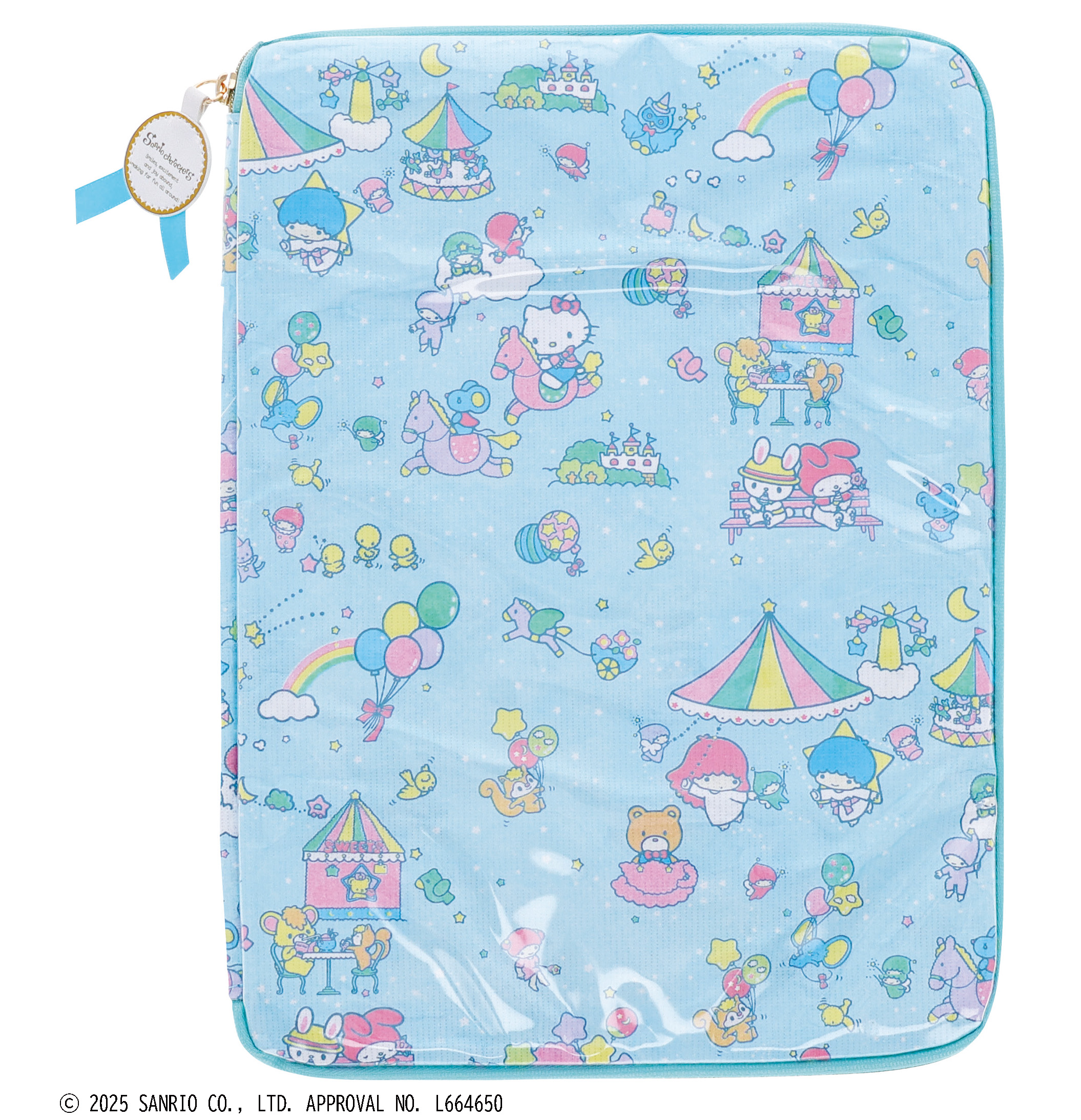【サンリオキャラクターズ】ラッピングブルー タブレットケース