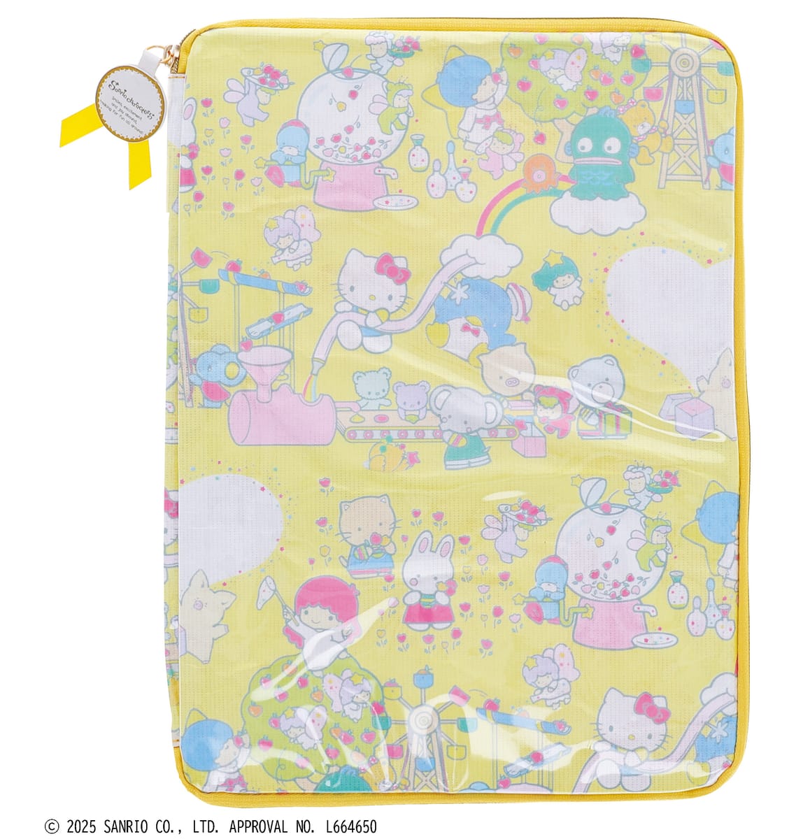 【サンリオキャラクターズ】ラッピングイエロー タブレットケース