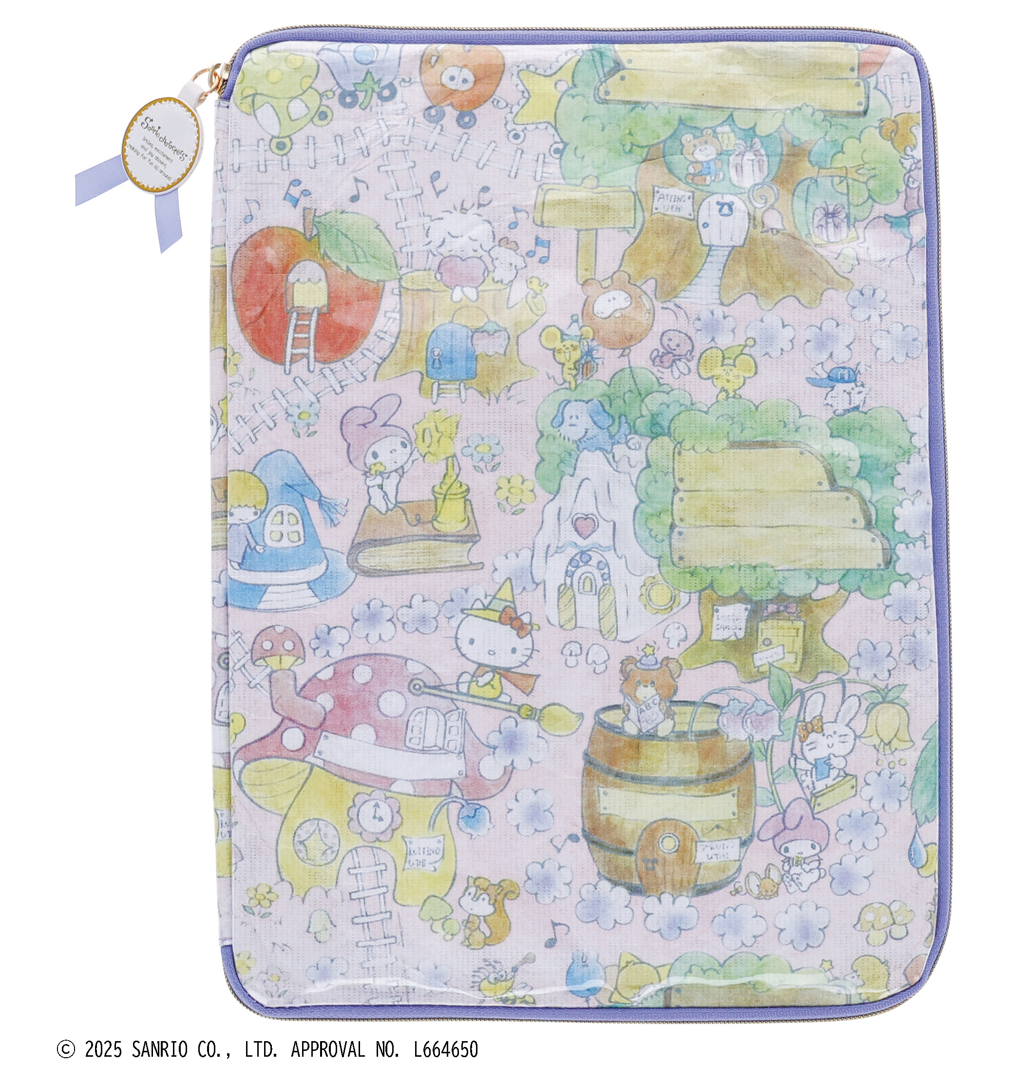 【サンリオキャラクターズ】ラッピングパープル タブレットケース