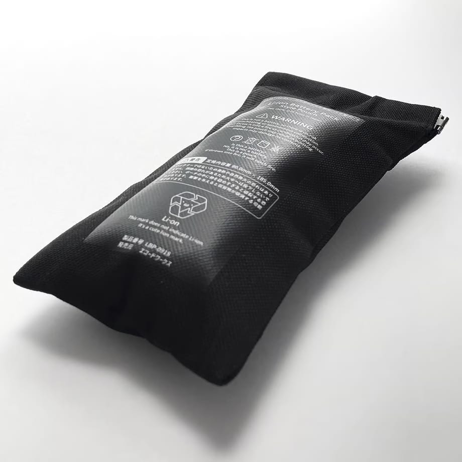 リチウムイオン電池パック型ポーチ