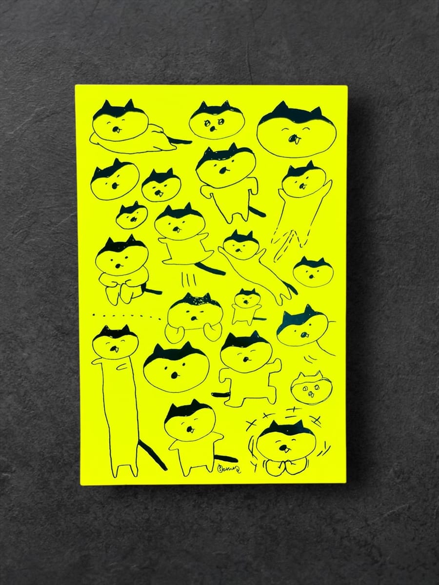 【おかみんぐ】ぷちゃだらけ箔押しポストカード