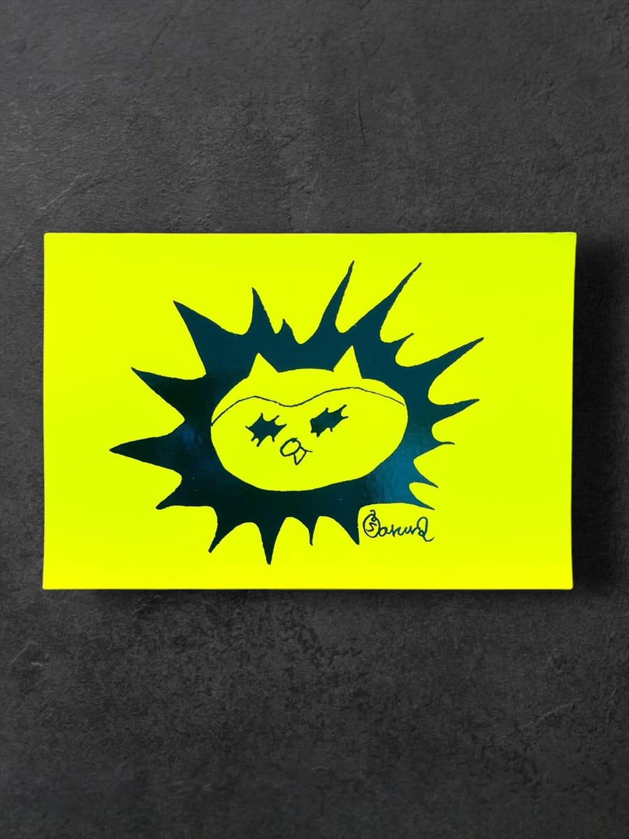 【おかみんぐ】カッ！ぷっちゃん箔押しポストカード（イエロー）