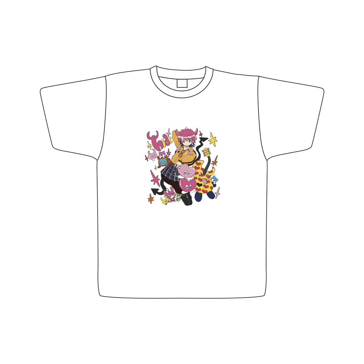 hide】Tシャツ white 田中かえ（Mサイズ） / vvstore