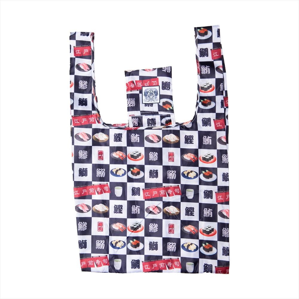 【タビタツ】エコバッグ　寿司ミックス　青