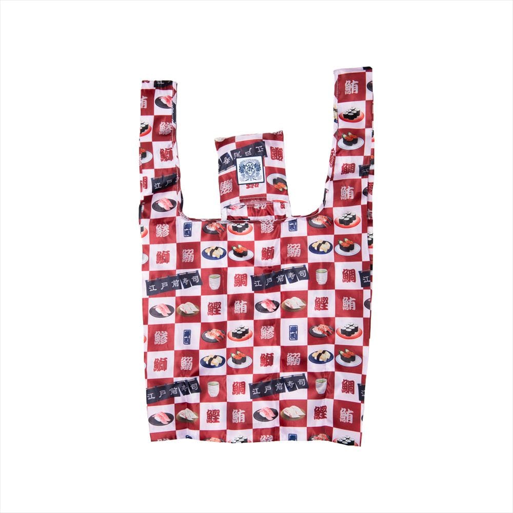 【タビタツ】エコバッグ　寿司ミックス　赤
