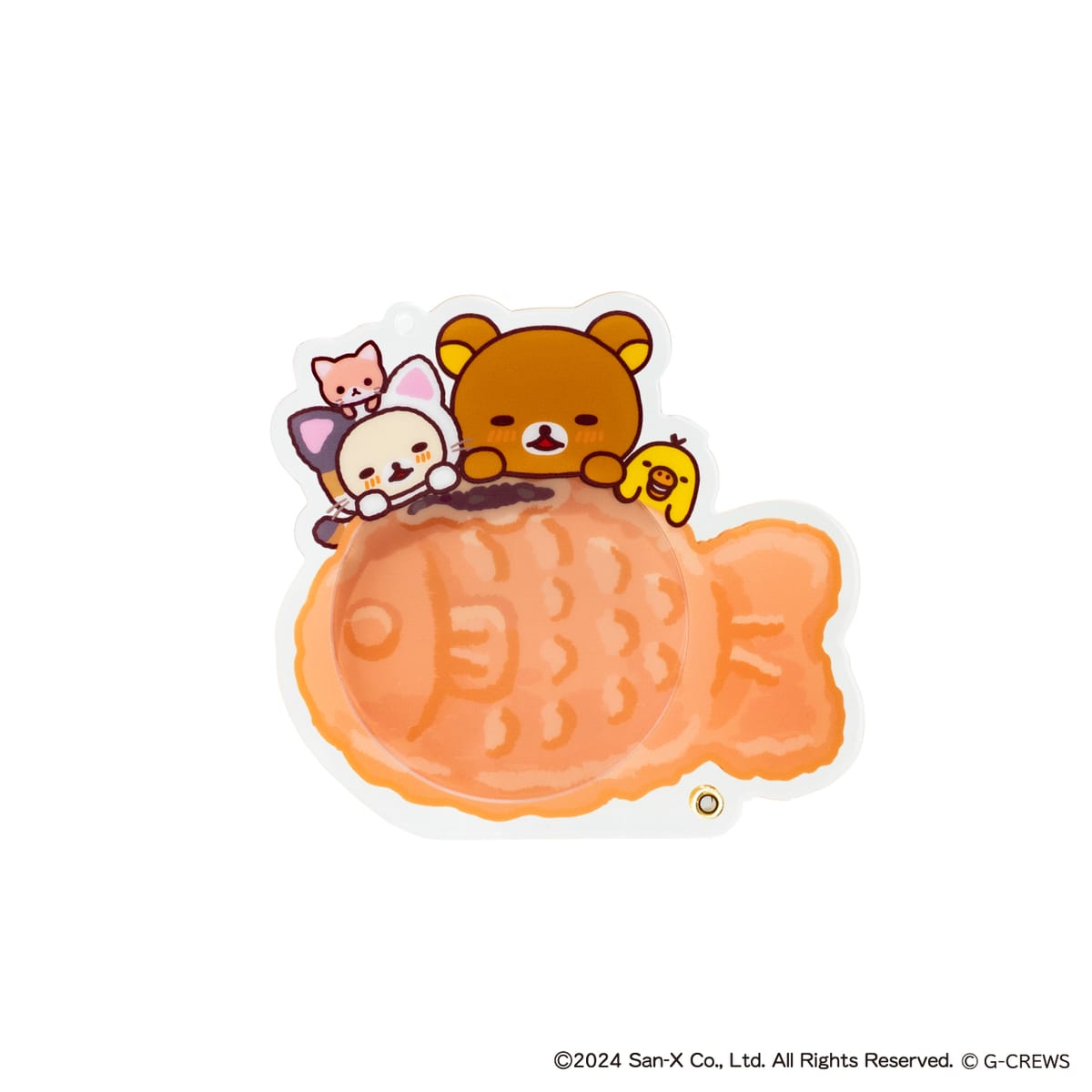 【リラックマ】アクリル缶バッジケース　たいやき