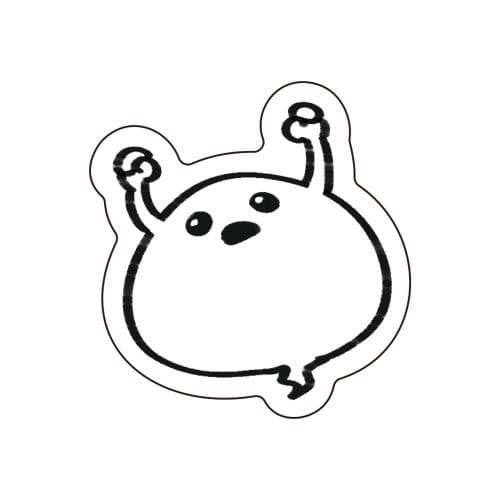 【しろまんた】ステッカー バンザイ