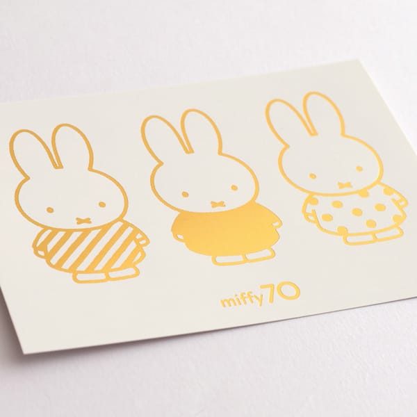 【ミッフィー】金箔押しポストカード（miffy）