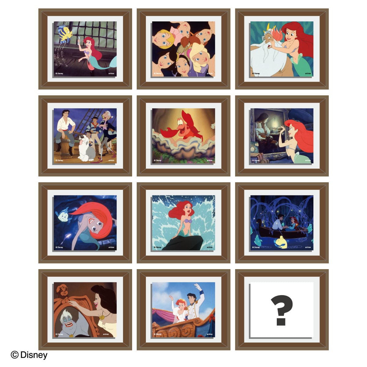 【ディズニー】フレームマグネット　リトルマーメイド／１２ｐアソート