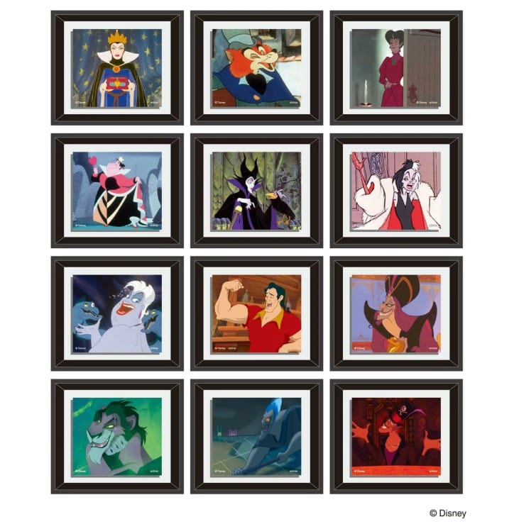 【ディズニー】フレームマグネット　ヴィランズ／１２ｐｃｓアソート