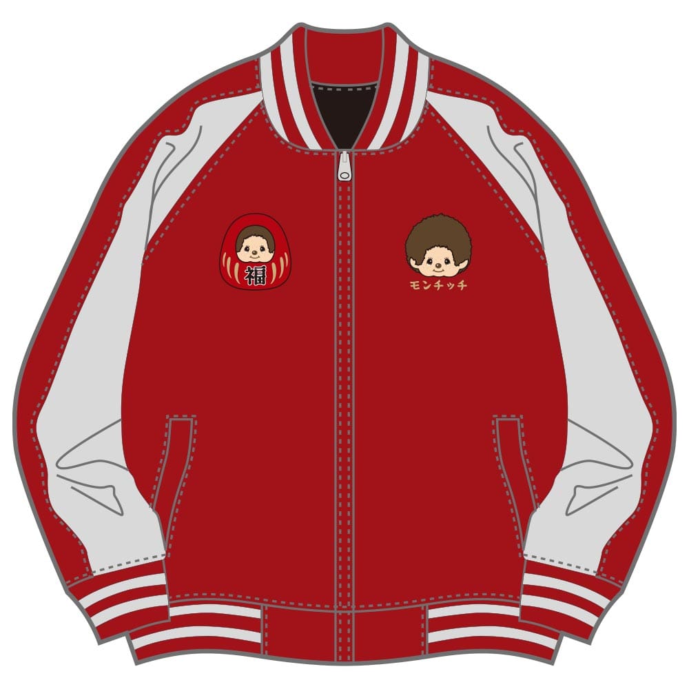 【モンチッチ】和柄スカジャン レッド(LLサイズ)