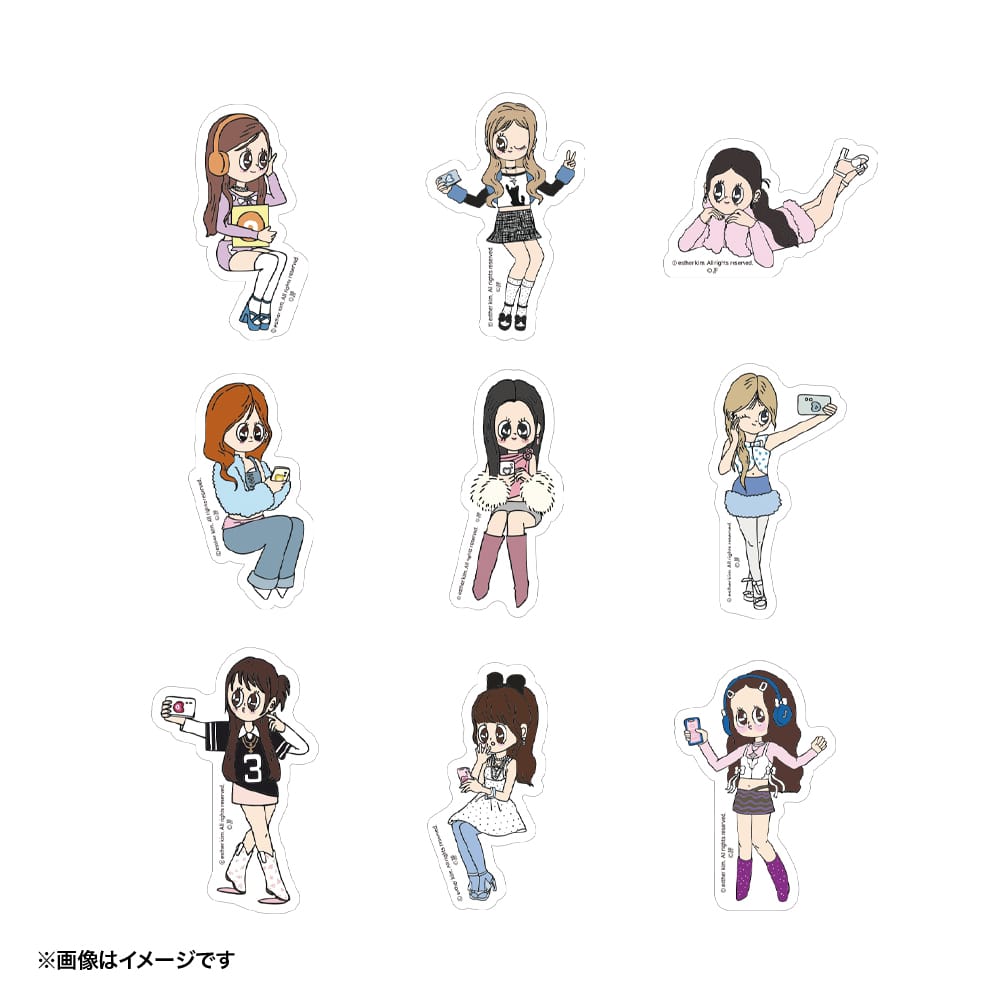 【NiziU×エスターバニー】ステッカー トレーディング (NiziU) ≪単品≫ (全9種ランダム)