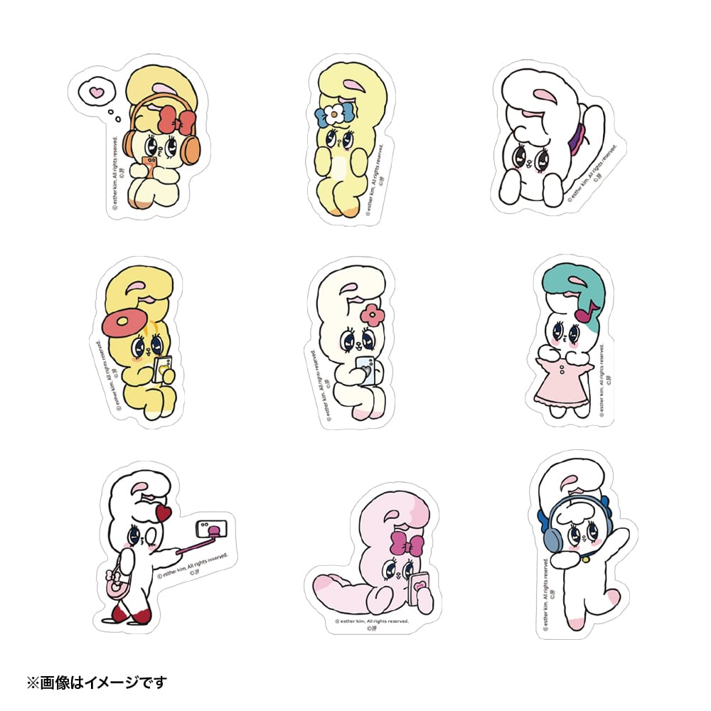 【NiziU×エスターバニー】ステッカー セット (エスターバニー) ≪セット≫ (全9種)