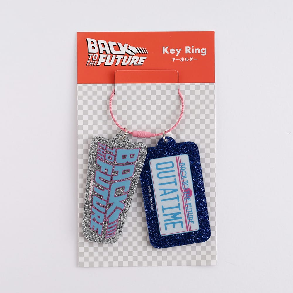 【バックトゥザフューチャー】2連アクリルキーホルダー（ナンバープレート）