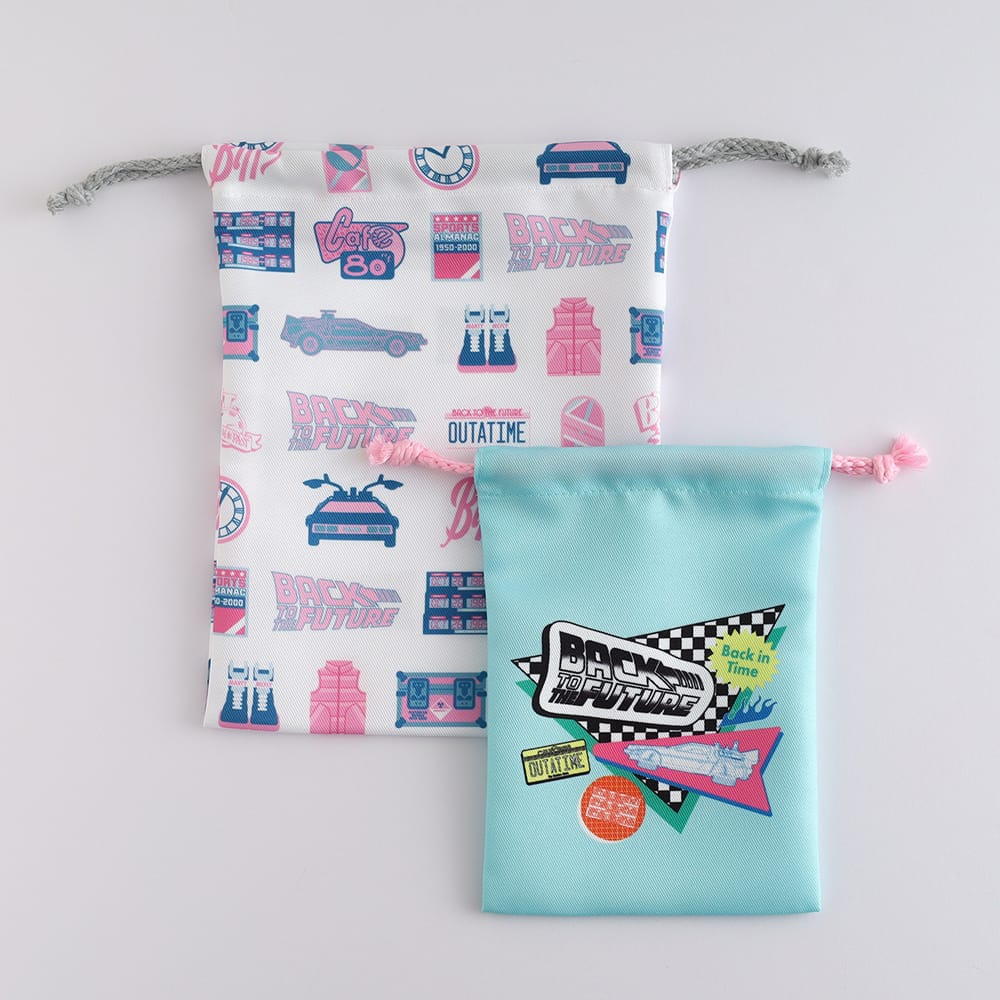 【バックトゥザフューチャー】巾着2点セット（ミント）