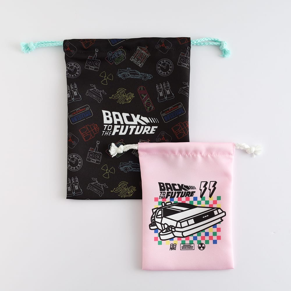 【バックトゥザフューチャー】巾着2点セット（ピンク）