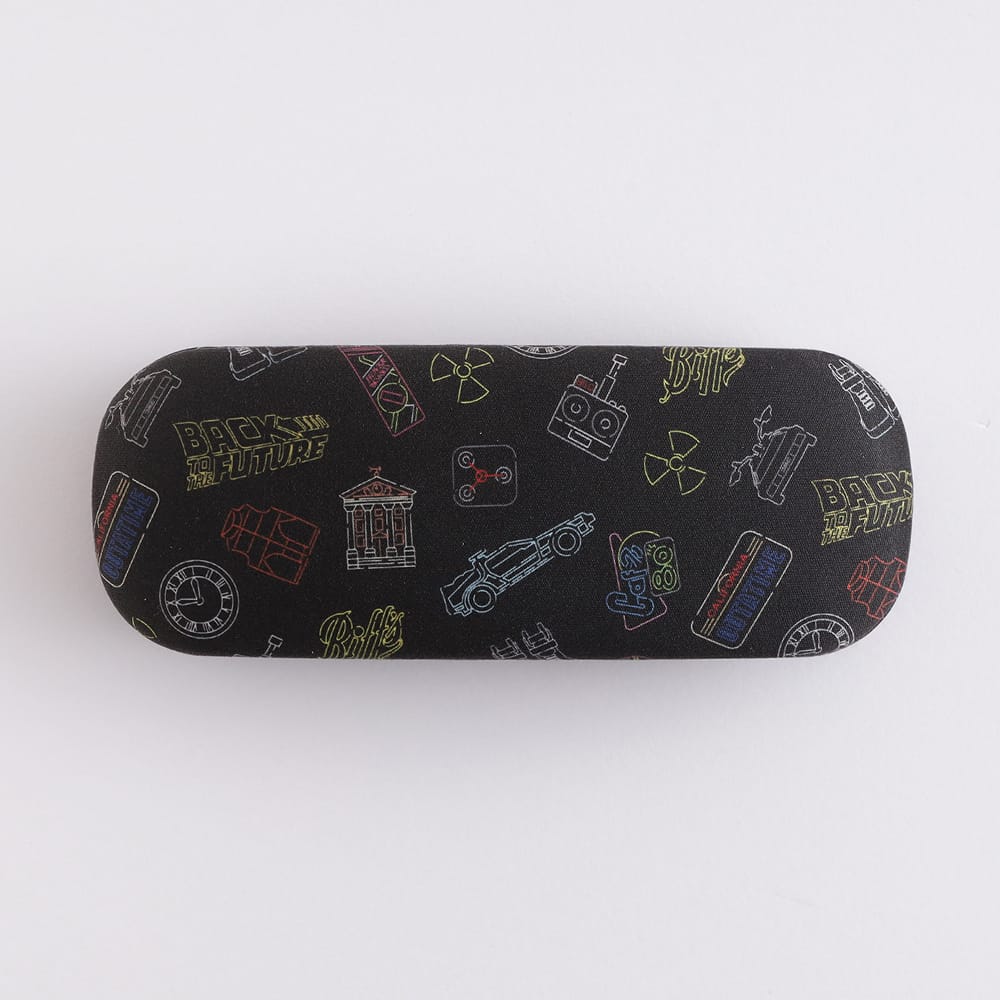 【バックトゥザフューチャー】メガネケース＆クロスセット（ブラック）