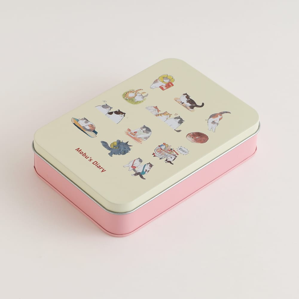 【三毛猫モブは猫缶を稼ぎたい】ギフト缶セット（Pink）