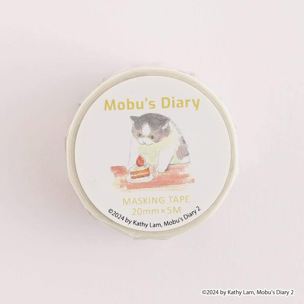 【三毛猫モブは猫缶を稼ぎたい】マスキングテープ20mm(Mobu's Friend)